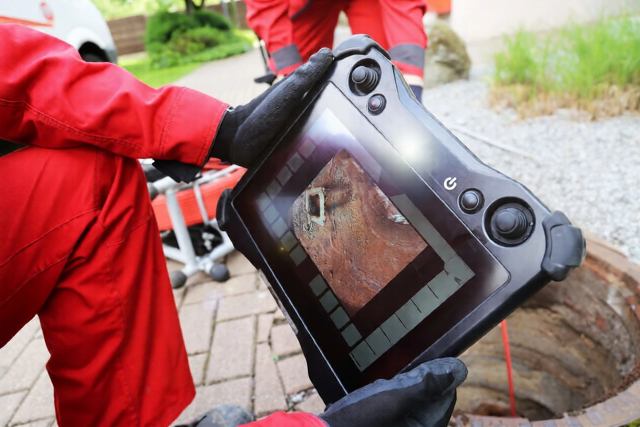 CCTV drain inspection in London for detecting blocked drainage systems