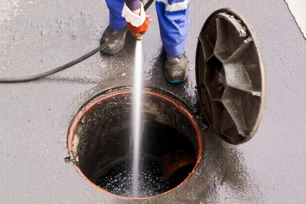 Professional drain inspection services in London using CCTV technology to detect drainage issues