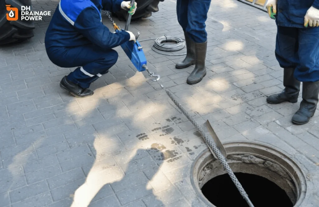Blocked drain repairs in London showing warning signs of drainage problems at a residential property