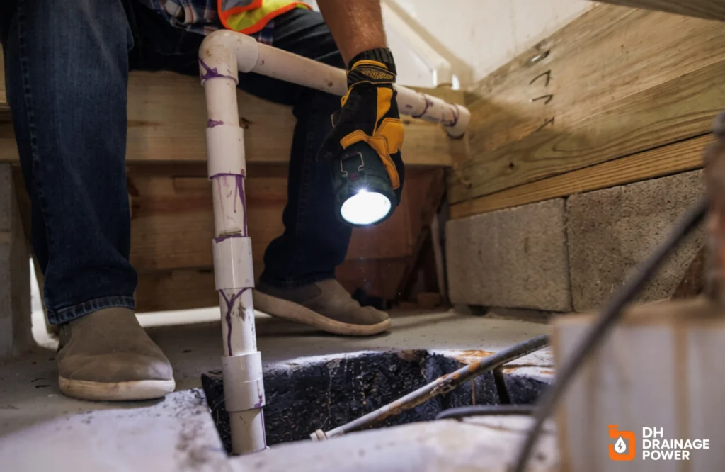 Residential drain inspection being carried out in a London home to prevent drainage issues