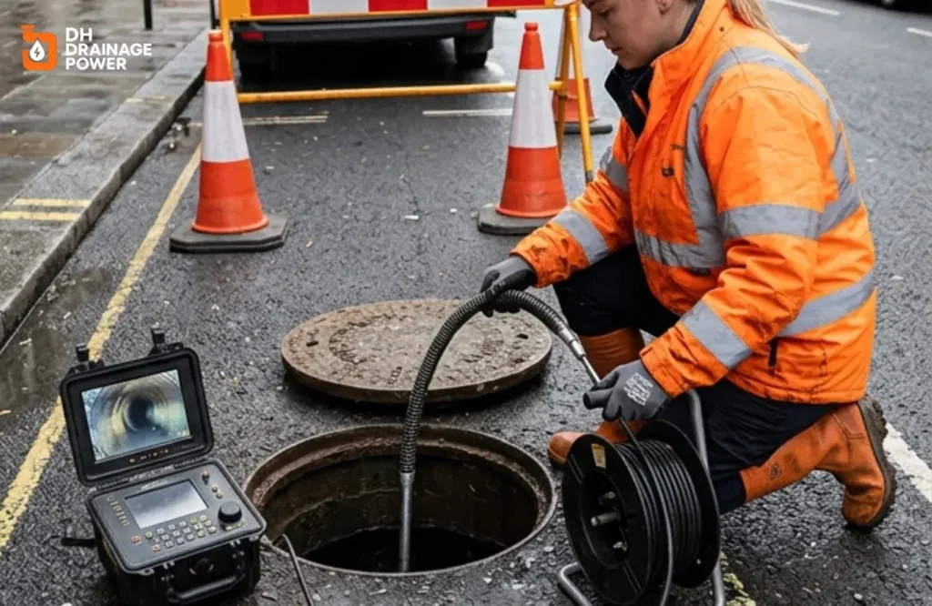 Underground drain repairs specialist London fixing a blocked pipe in a residential area