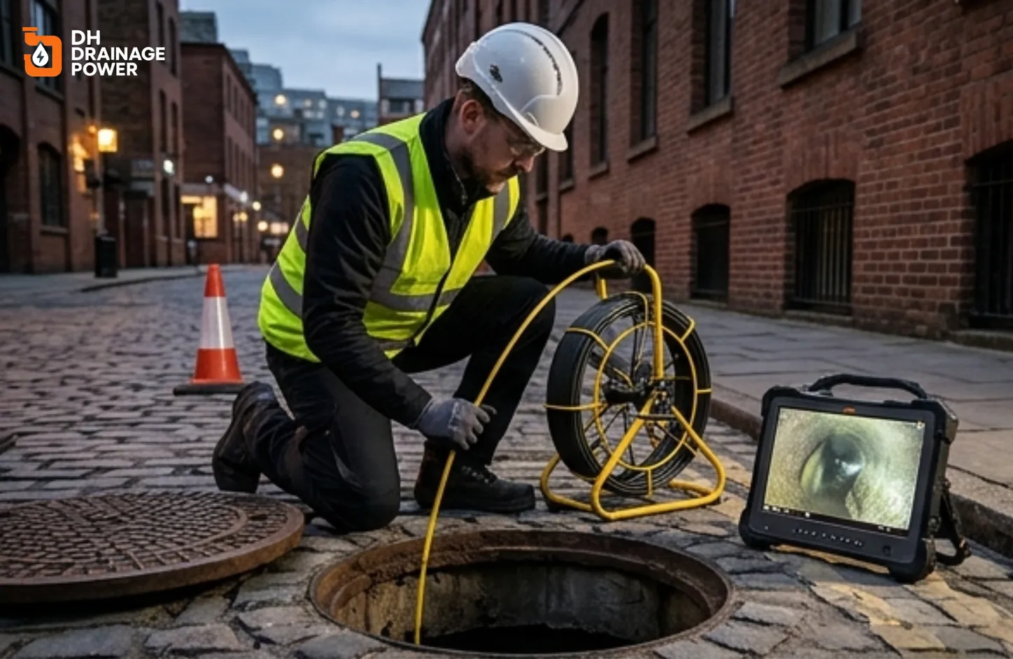 Professional Underground Drain Inspection London service using CCTV camera for precise results.